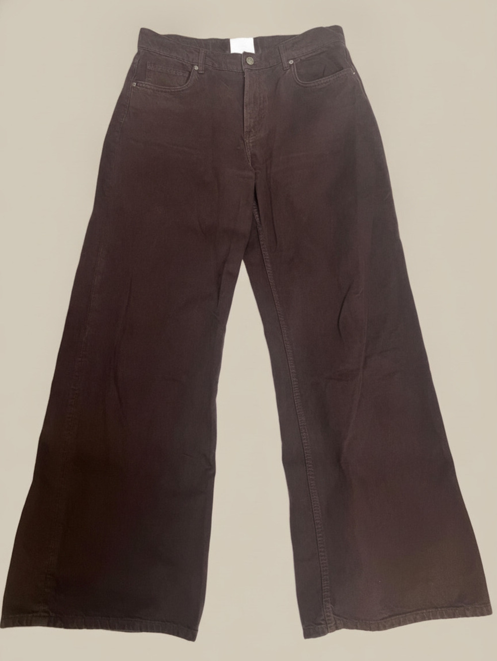 Reformation Cary Low-Rise Slouchy Wide-Leg Jeans in the “Mole” brown wash 29 - Picture 2 of 9